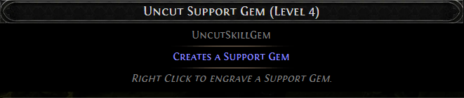 MMOJUGG Path of Exile 2 Uncut Support Gem (Level 4) Details View of Item Function and Use